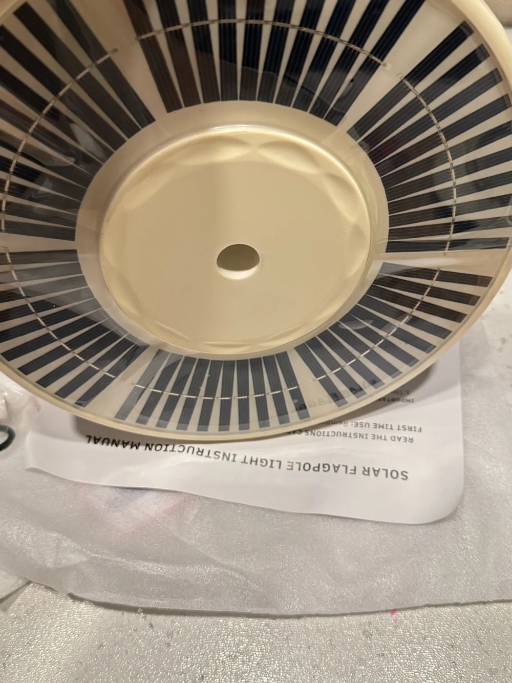 Solar Flagpole Light - White LED